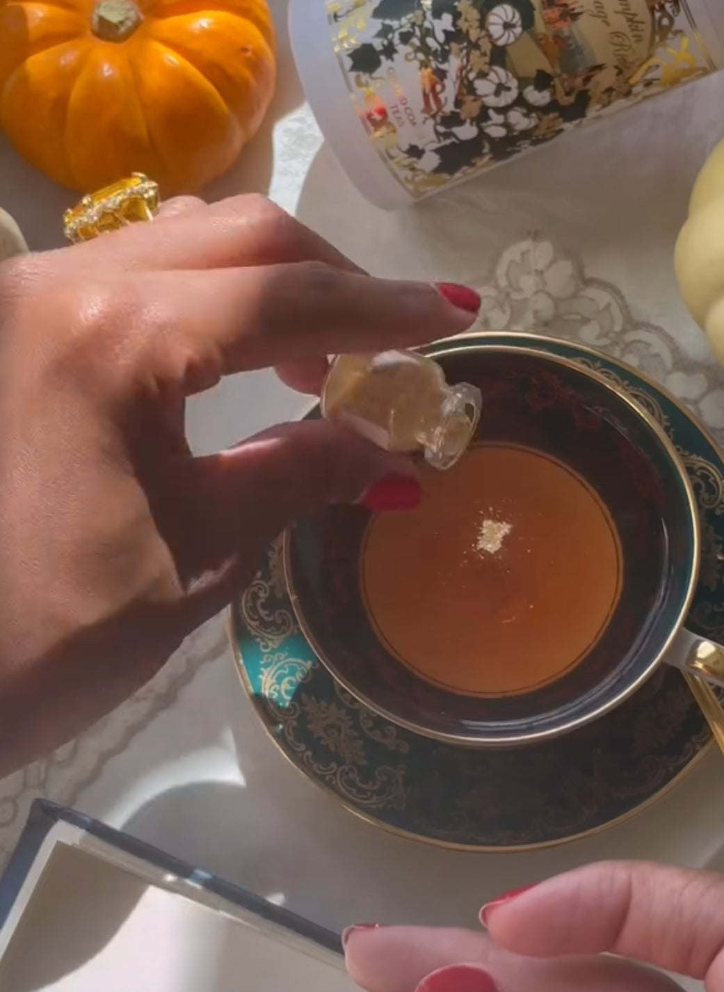 Red Pixie Dust/ edible glitter, tea accessories 